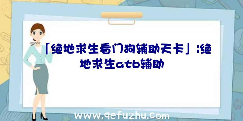 「绝地求生看门狗辅助天卡」|绝地求生atb辅助